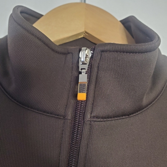 Lucy Women Track Jacket Size Large Brown Athletic Activewear Performance Neutral - Picture 11 of 13